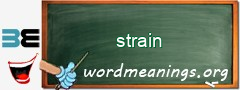 WordMeaning blackboard for strain